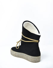 Botas veganas negras de corcho MICHONE Fur