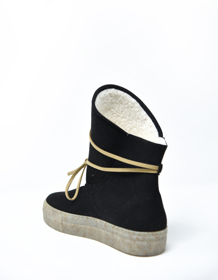 Botas veganas negras de corcho MICHONE Fur