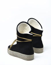 Botas veganas negras de corcho MICHONE Fur