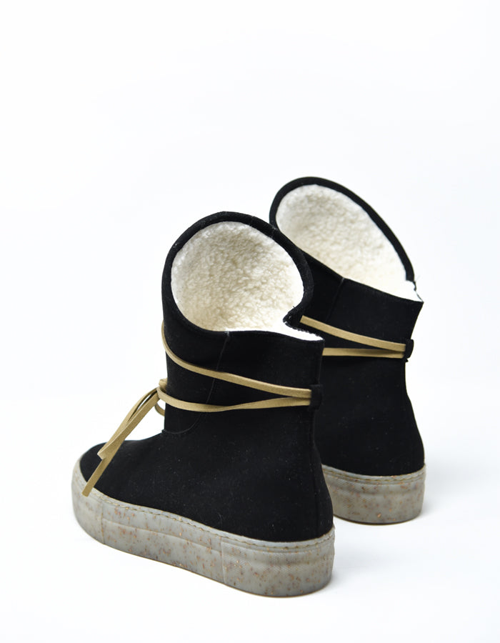 Botas veganas negras de corcho MICHONE Fur