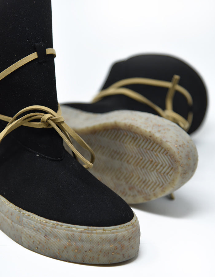 Botas veganas negras de corcho MICHONE Fur