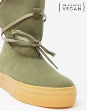 MICHONE Botas Veganas de Salvia Verde
