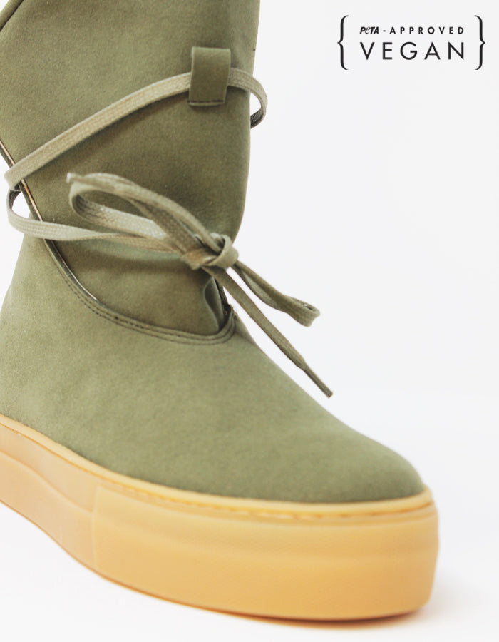 MICHONE Botas Veganas de Salvia Verde