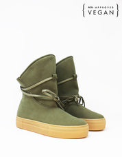 MICHONE Botas Veganas de Salvia Verde