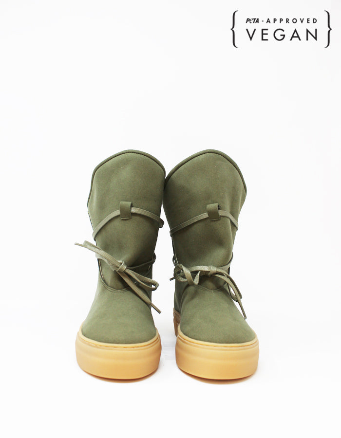 MICHONE Botas Veganas de Salvia Verde