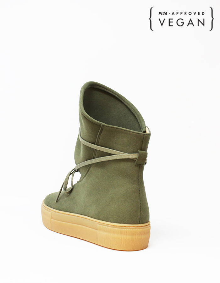 MICHONE Botas Veganas de Salvia Verde