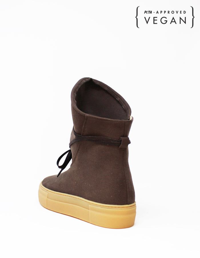 MICHONE Botas Veganas Marrón Chocolate