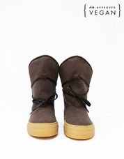 MICHONE Botas Veganas Marrón Chocolate
