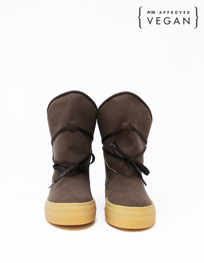 MICHONE Botas Veganas Marrón Chocolate