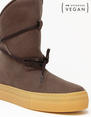 MICHONE Botas Veganas Marrón Chocolate