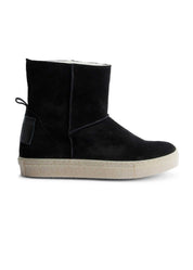 NICKI Botas de ante con forro cálido y diseño slip-on