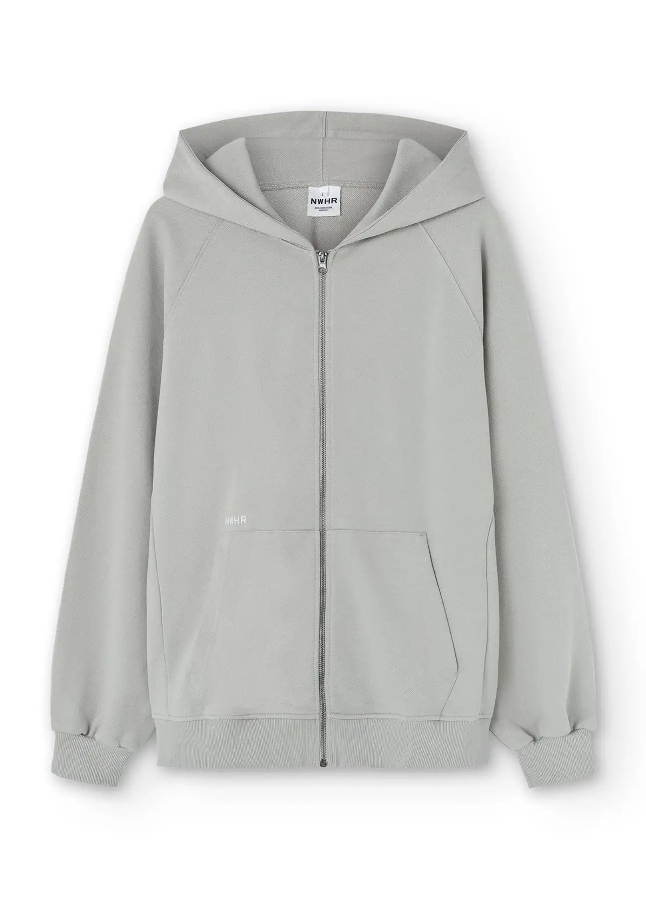 Hoodie with zipper Essential-Grey - Ecomarket.com