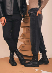 Nae Diriam Vegan Combat Boots – Black