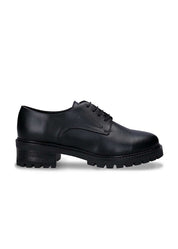 Nae MOE Black Derby Shoes Womens