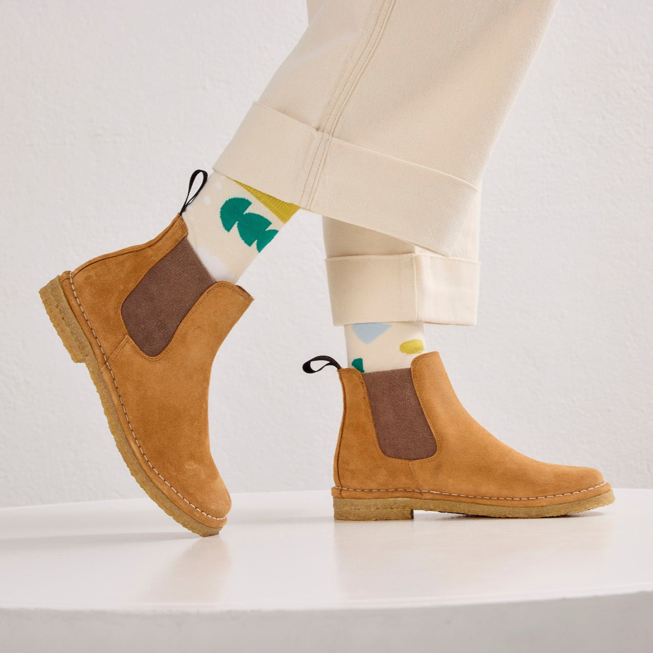 NEMO Botas Chelsea de ante - Whisky