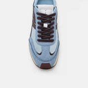 basket retro running bleu