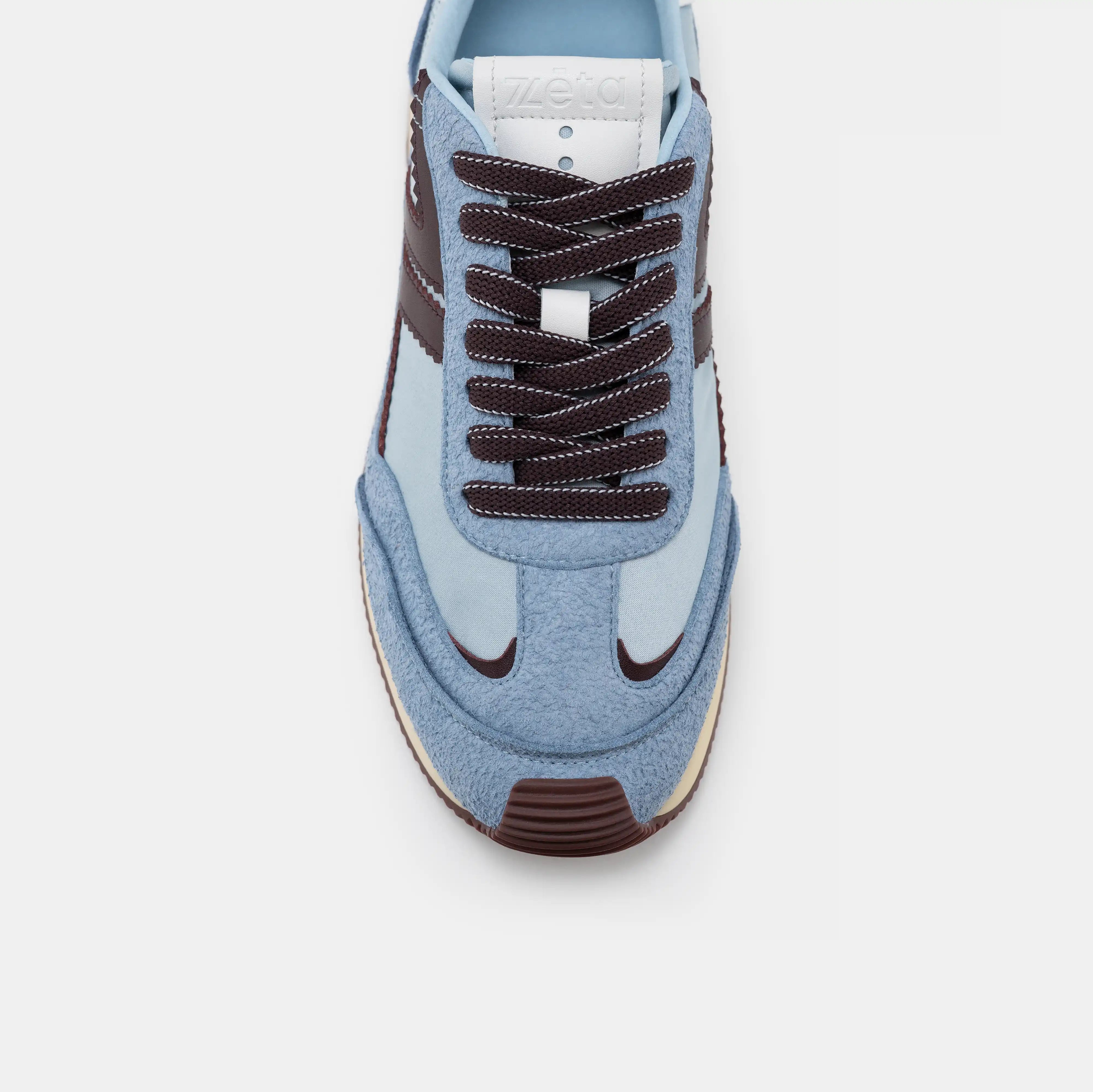 basket retro running bleu