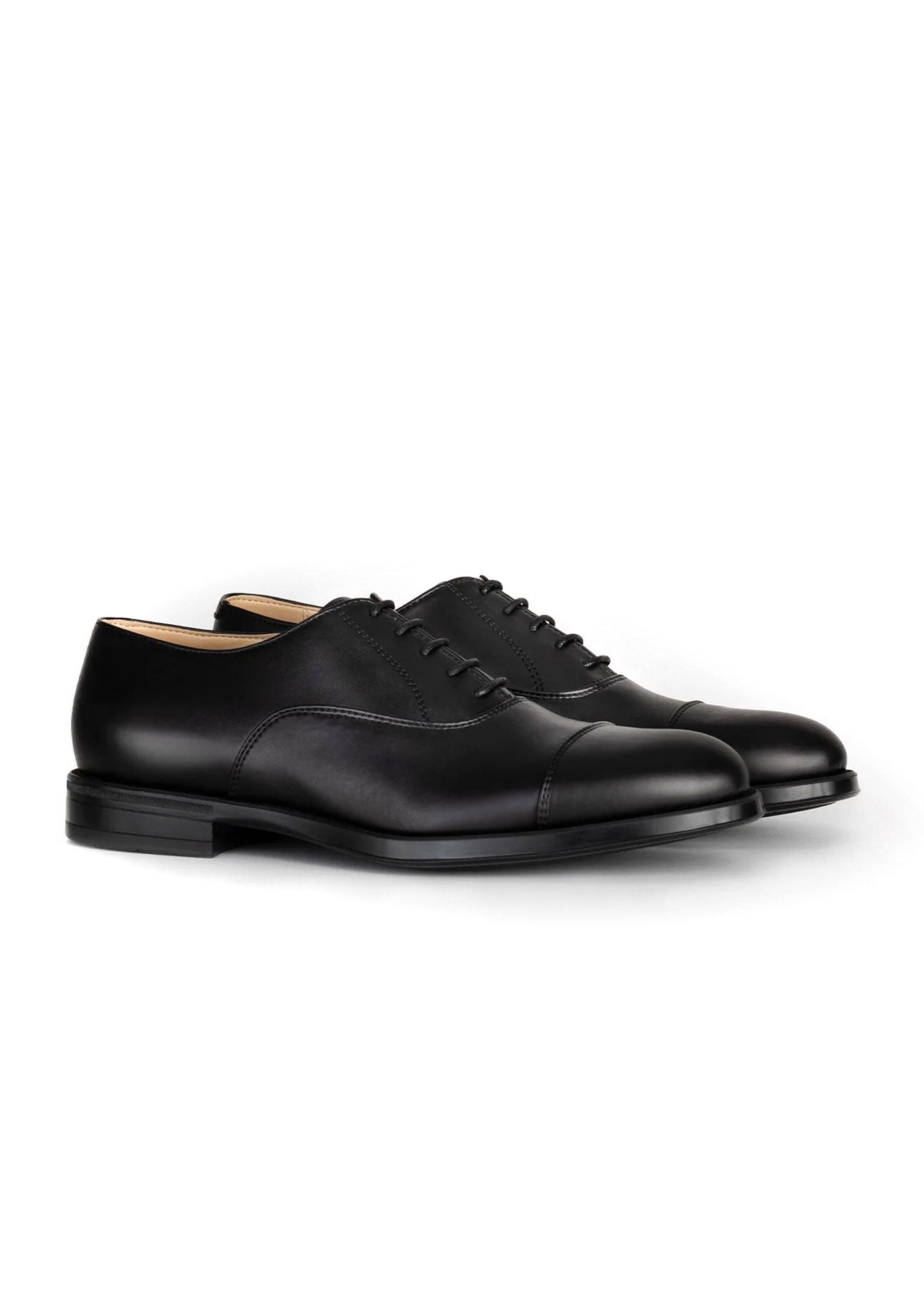 Men's Luxury Vegan Leather Black Oxford Brogues: Solari Milano