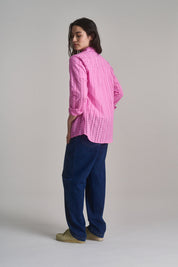 
RIO - Camicia in Broderie Anglaise Organica - Rosa

