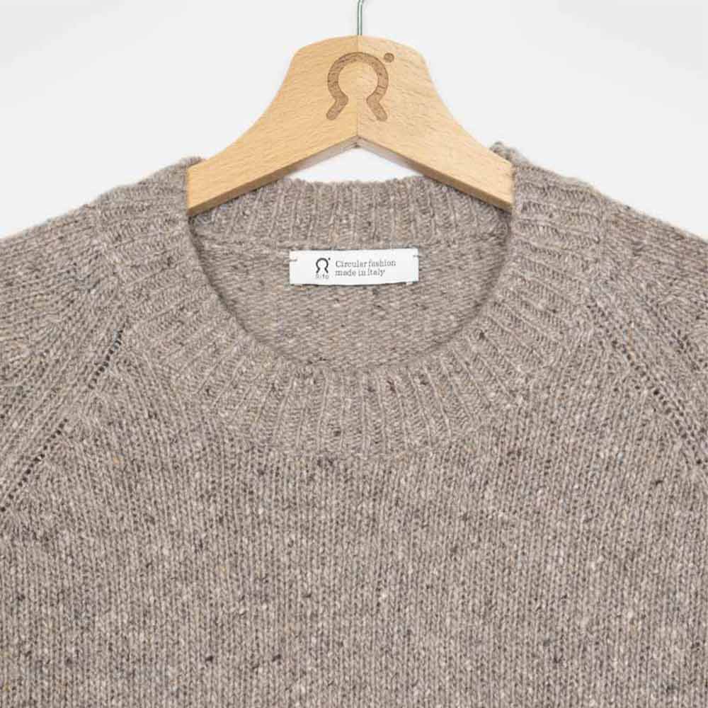 Rifó Alfredo Recycled Cashmere Sweater in Noble Grey - Unisex