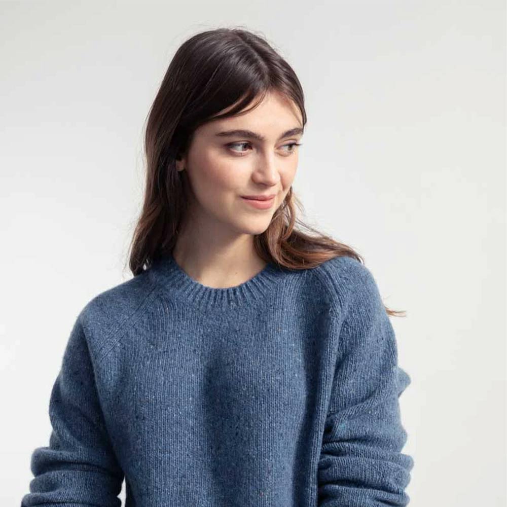 Rifó Alfredo Recycled Cashmere Sweater in Blue - Unisex