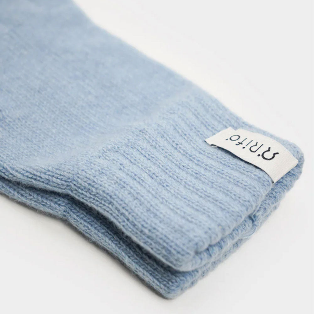 Rifó Anita Recycled Cashmere Gloves in Light Blu - Woman