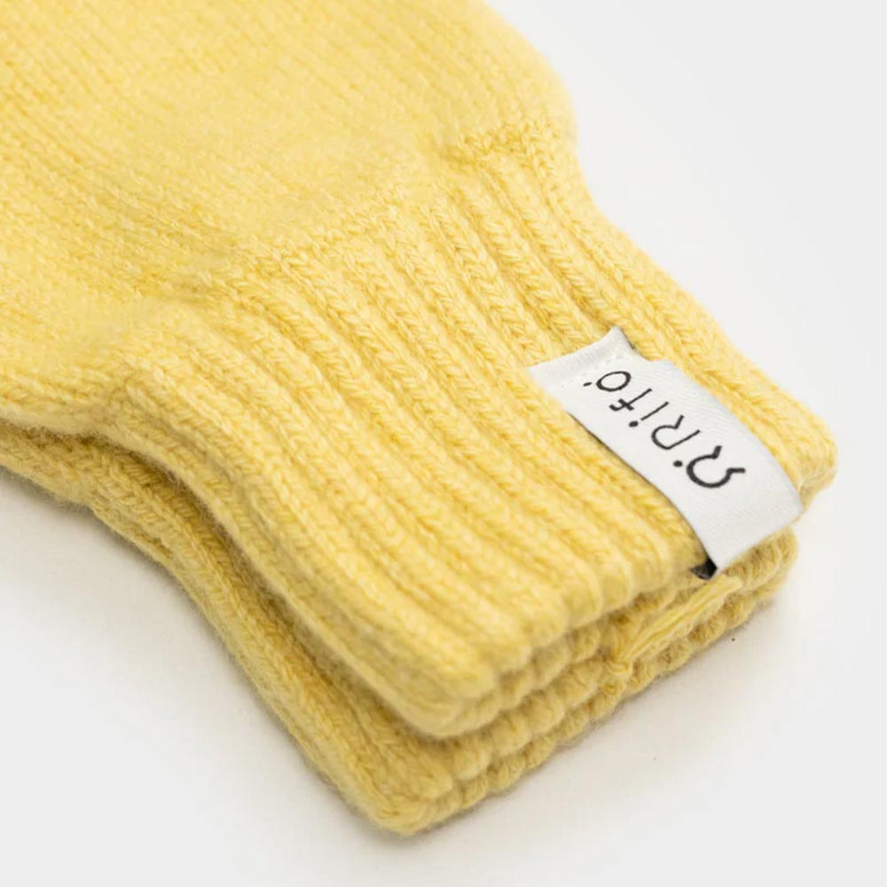 Rifó Anita Recycled Cashmere Gloves in Cedar Yellow - Woman