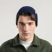 Rifó Marcello Recycled Cashmere Beanie in Blu - Unisex