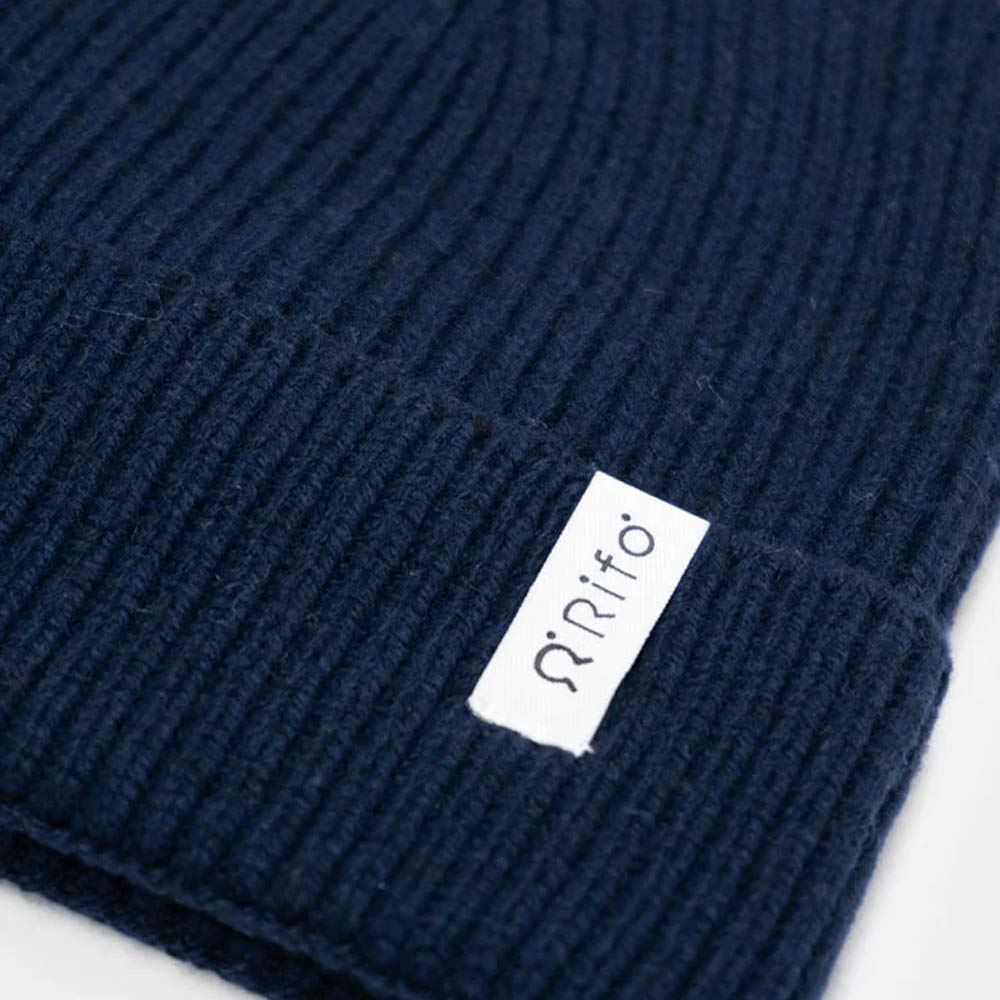 Rifó Marcello Recycled Cashmere Beanie in Blu - Unisex