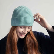 Rifó Marcello Recycled Cashmere Beanie in Green Mint – Unisex