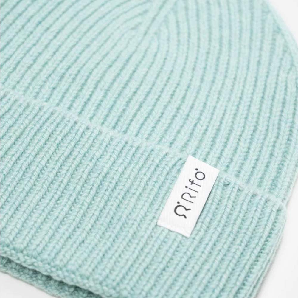 Rifó Marcello Recycled Cashmere Beanie in Green Mint – Unisex