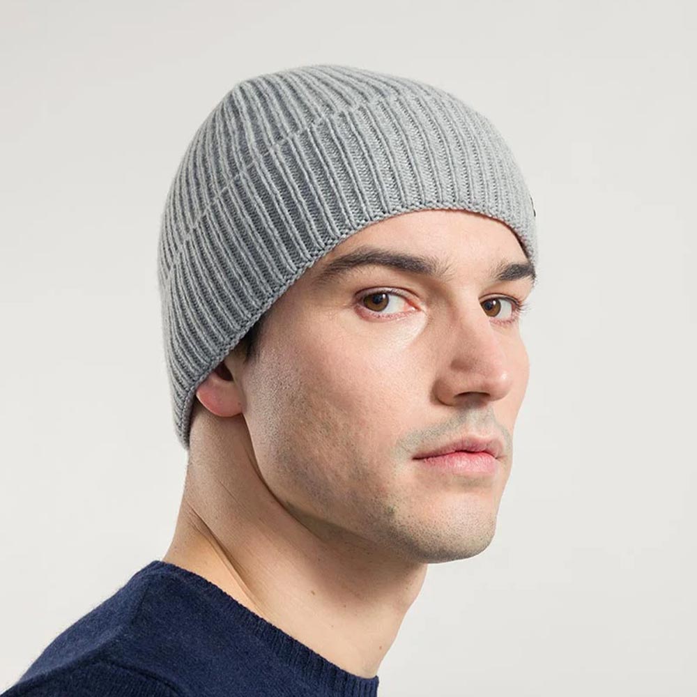 Rifó Marcello Recycled Cashmere Beanie in Grey - Unisex