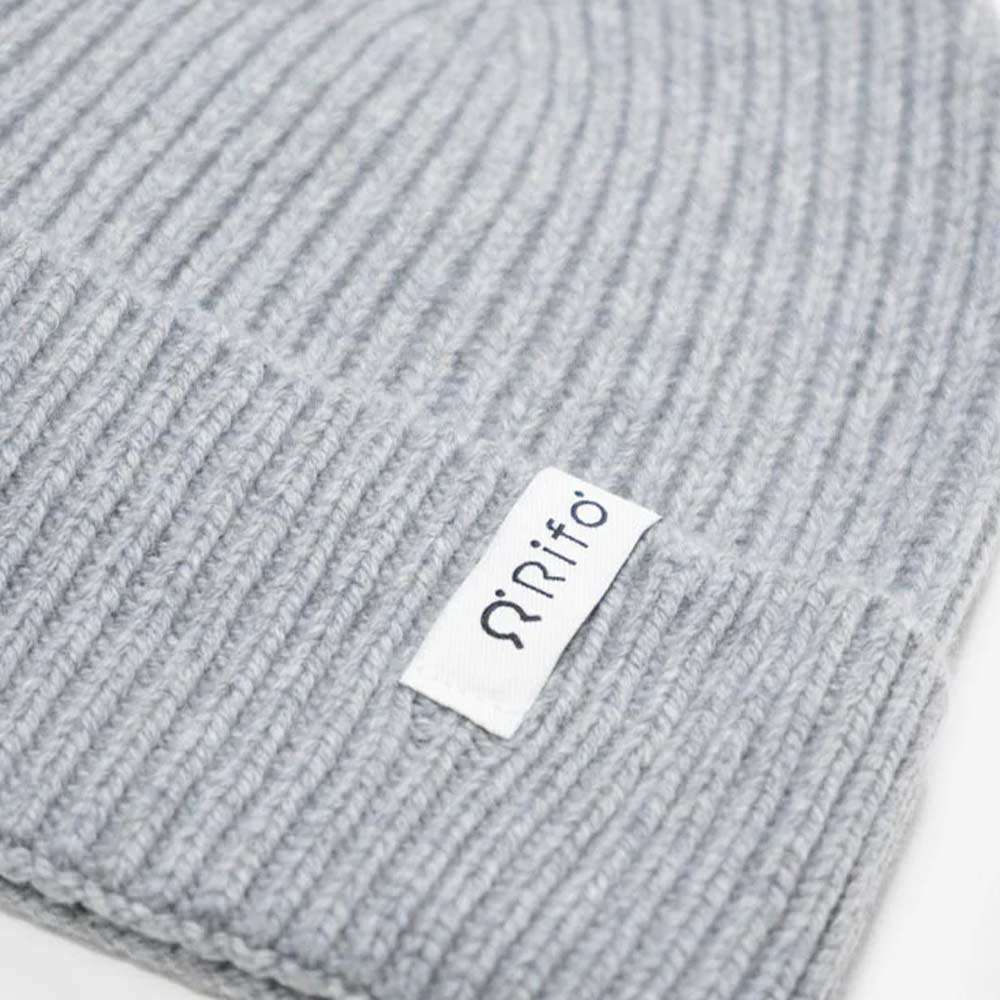 Rifó Marcello Recycled Cashmere Beanie in Grey - Unisex