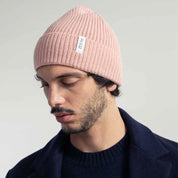 Rifó Marcello Recycled Cashmere Beanie in Pink Quartz – Unisex