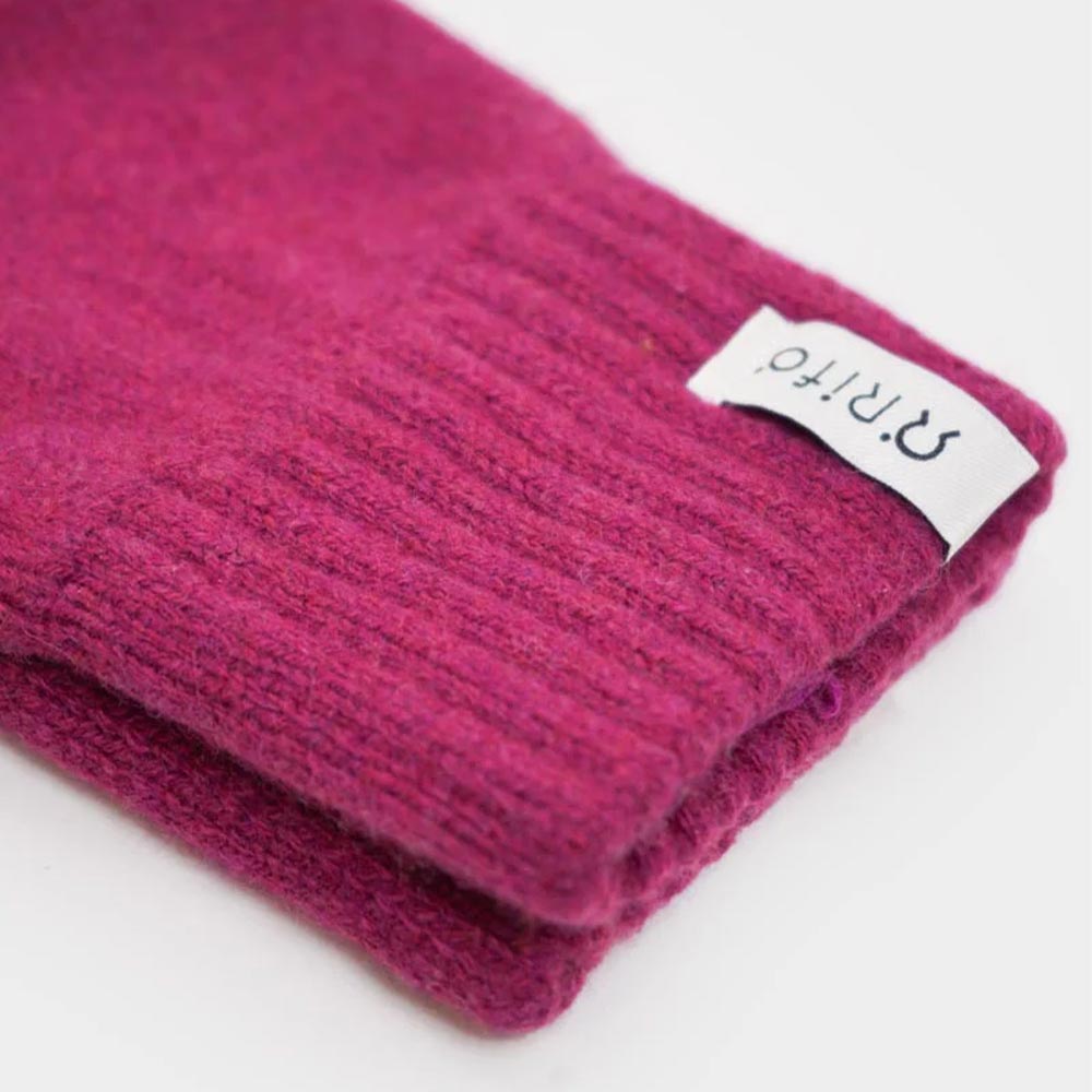 Rifó Pier Paolo Recycled Cashmere Gloves in Pink Cyclamen - Men