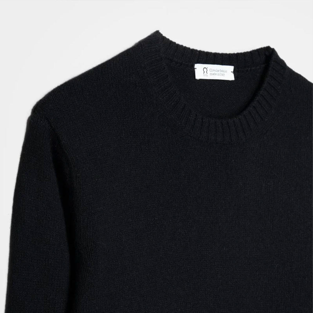 Rifó Romeo Recycled Cashmere Sweater in Black - Men