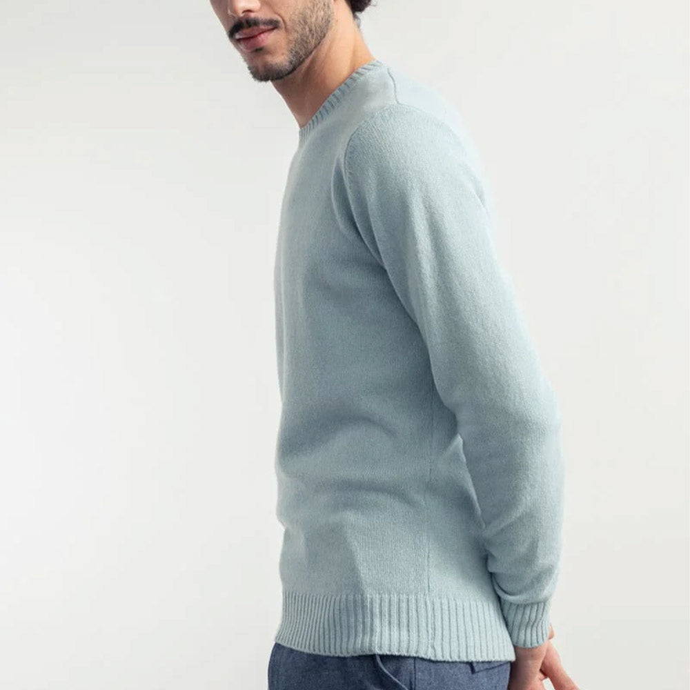 Rifó Romeo Recycled Cashmere Sweater in Light Blu - Men