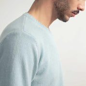 Rifó Romeo Recycled Cashmere Sweater in Light Blu - Men