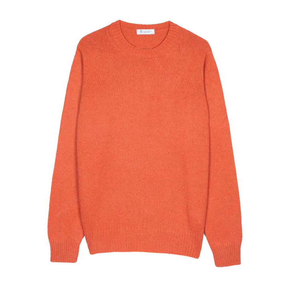 Rifó Romeo Recycled Cashmere Sweater in Pumpkin Orange - Men