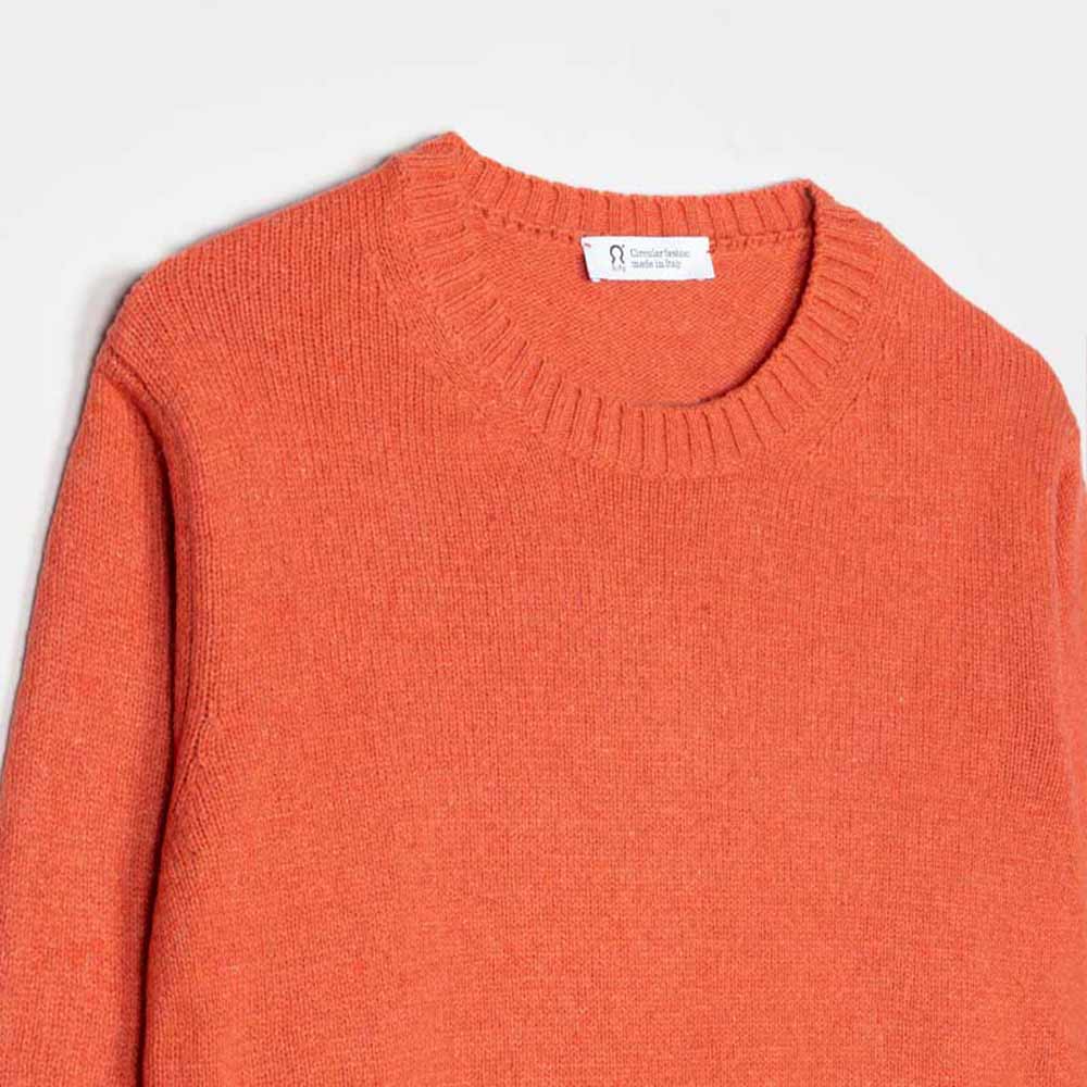 Rifó Romeo Recycled Cashmere Sweater in Pumpkin Orange - Men