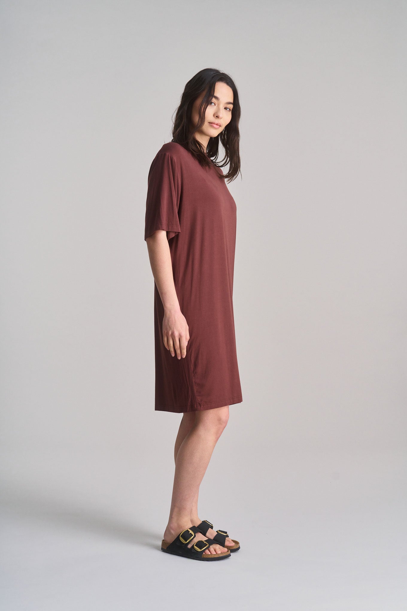 Sadie Women's Modal Spandex Dress | Chocolate, UK14 / EU42 / US10