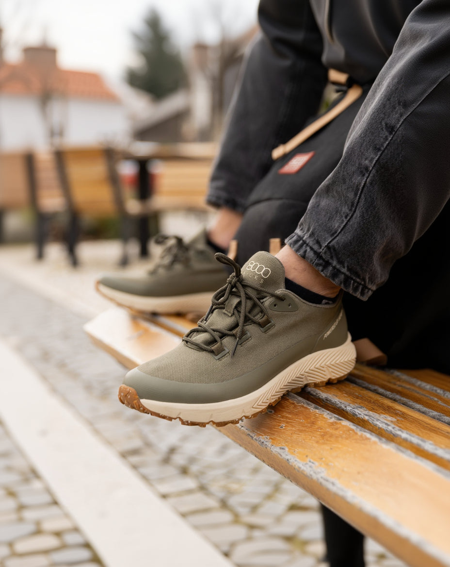 8000Kicks Trekker Leichte Wanderschuhe Damen – Dunkelgrün