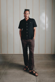 JOSHUA - Pantalón de Algodón Orgánico - Raya Marrón