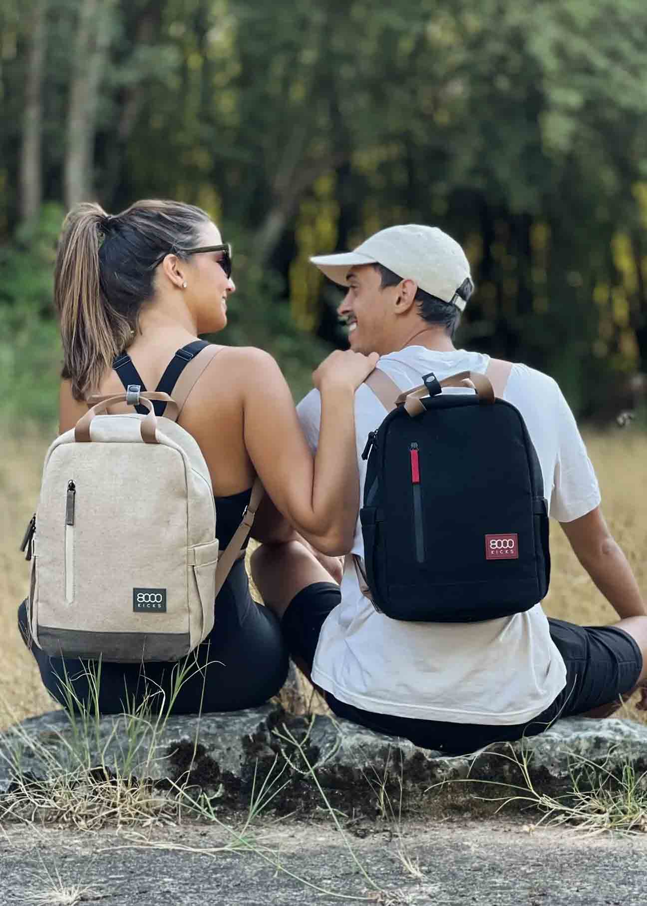 Small Hemp Backpack in Black