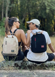 Small Hemp Backpack in Black