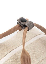 Mochila pequeña de cáñamo en beige y verde