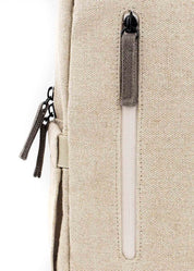 Mochila pequeña de cáñamo en beige y verde