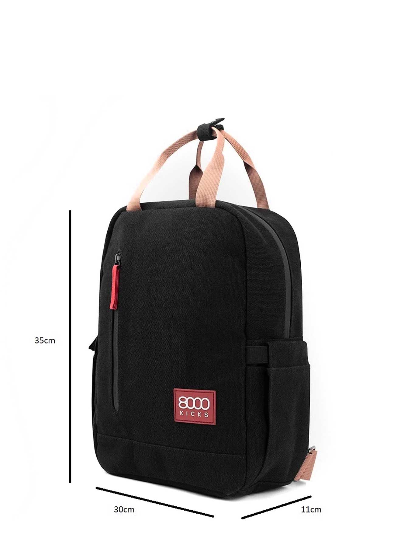 Small Hemp Backpack in Black