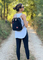 Small Hemp Backpack in Black
