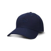 side view of a blue cap made with organic cotton in Portugal by nae vegan shoes